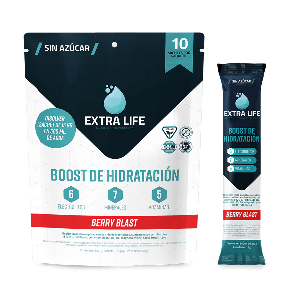 Extra Life Berry Blast Display 10 sachet